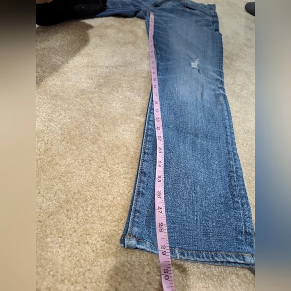 Madewell Skinny Distressed Jeans Light to Medium Blue Wash Sz 31 US - Picture 8 of 12